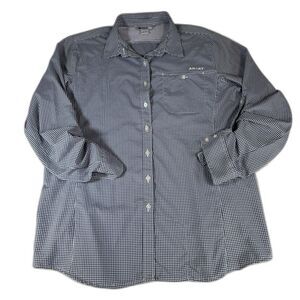 Ariat Tek Womens XL Western VentTEK Stretch Long Sleeve Shirt  Roll Tab Sleeve